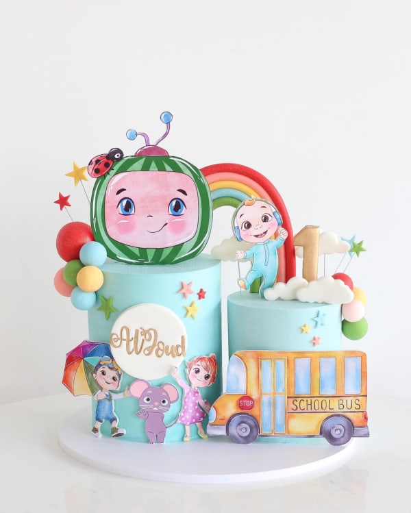 Cocomelon 1st birthday cake