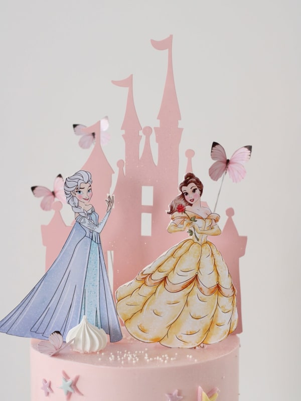 Disney princesses birthday cake