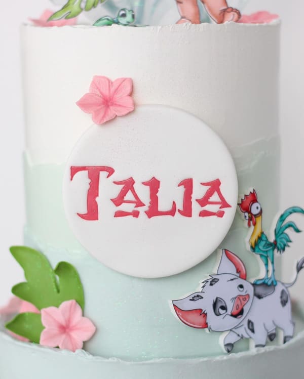 Moana Pua and Heihei cake