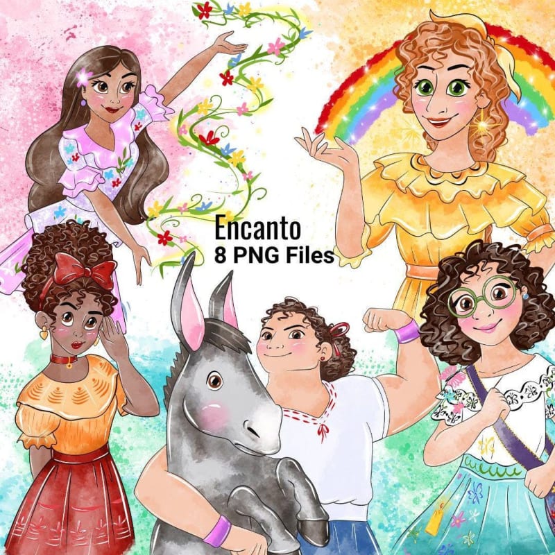 Encanto Family Clipart Bundle Disney Watercolor PNG (Digital Download)