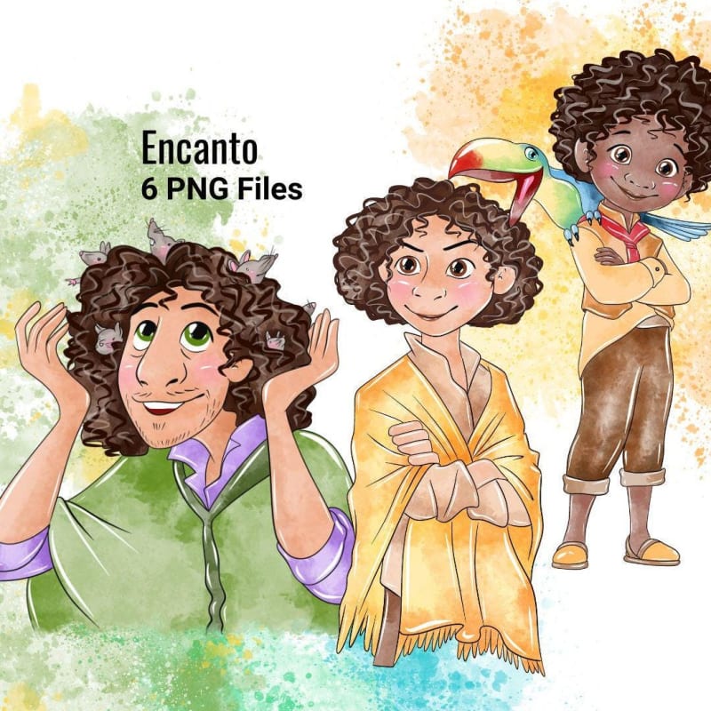Encanto PNG Clipart Bruno and Kids Disney Watercolor Bundle (Digital Download)