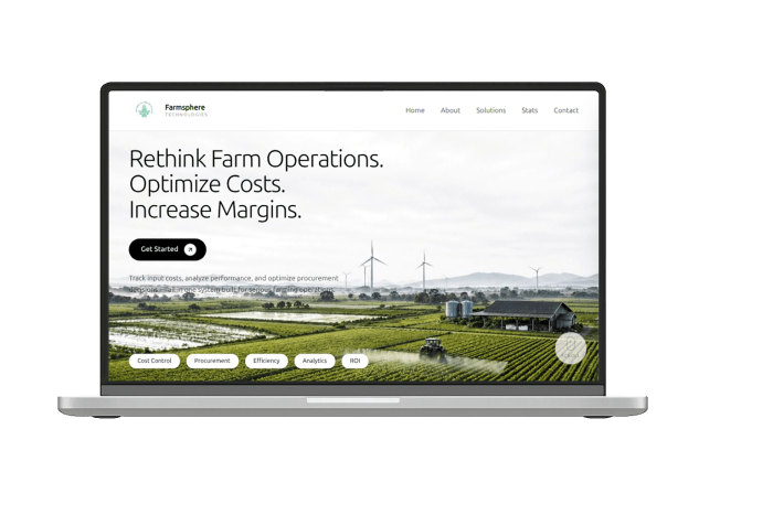 FarmSphere — website screenshot