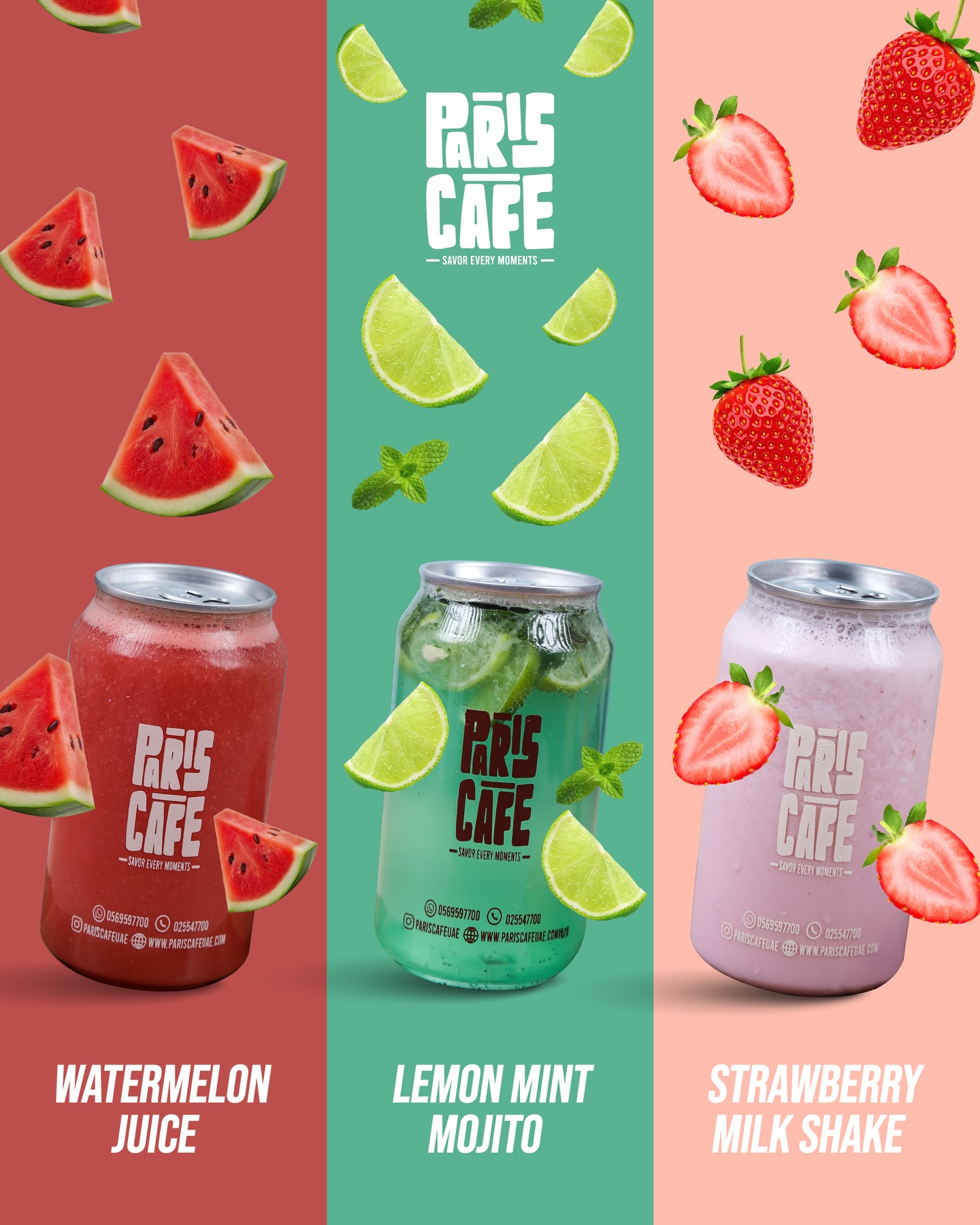 Paris Cafe signature drinks campaign