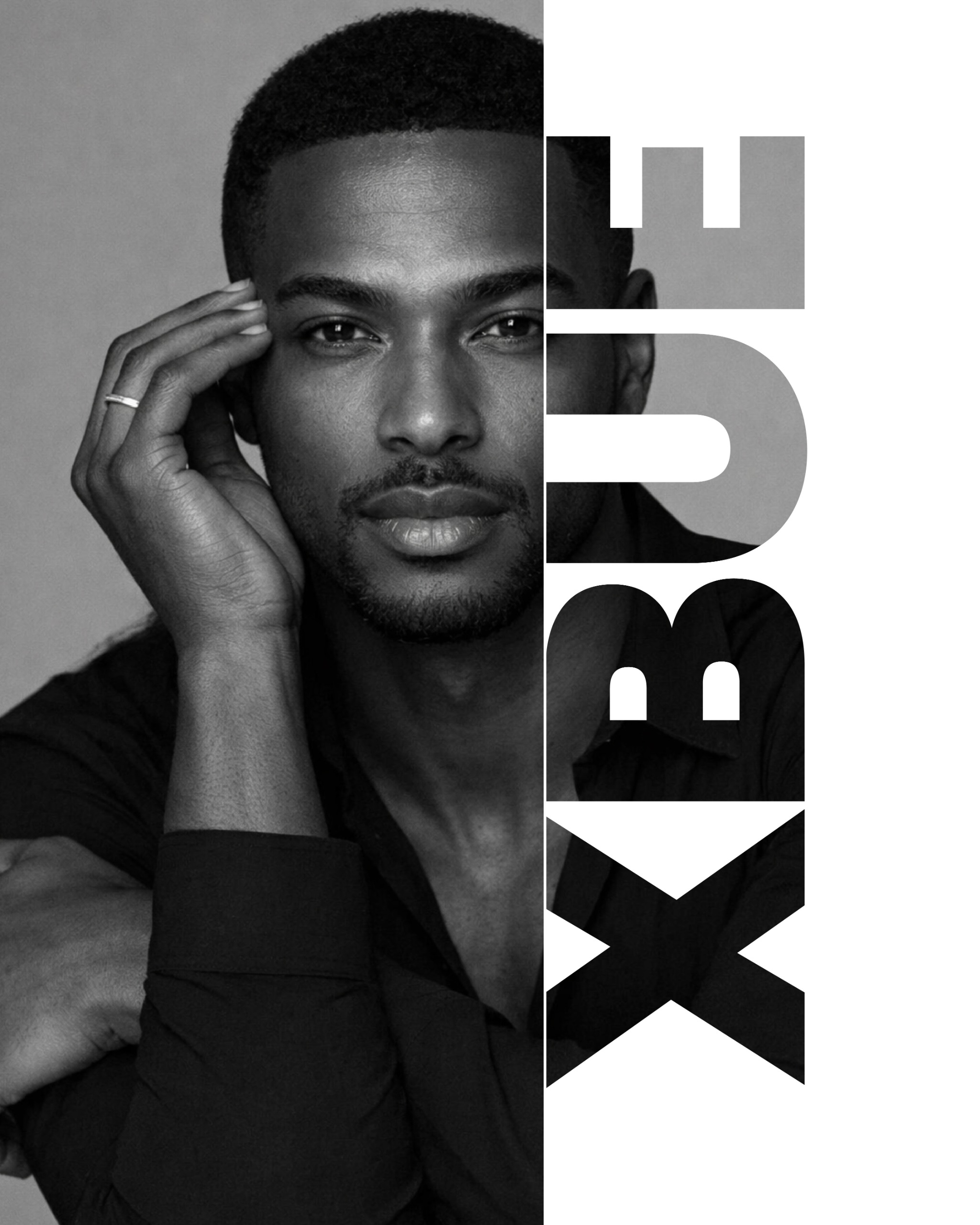 XBUE black and white brand portrait