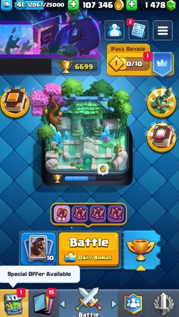 Clash Royale Account (IOS/Android) – Level 41 | Kings Tower 13 | 6699 Trophy | 115 Cards | 26 Emotes | 1478 Gems | 107 k Gold