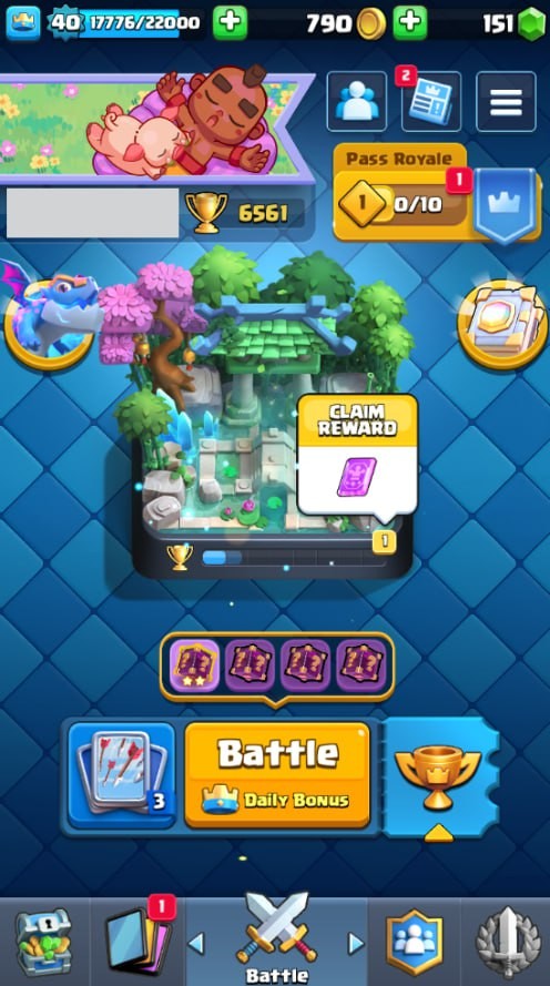 Clash Royale Account (IOS/Android) – Level 40 | Kings Tower 13 | 6561 Trophy | 115 Cards | 29 Emotes | 151 Gems | 1 k Gold