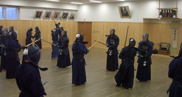 Kendo practice during kangeiko in a Tokyo dōjō, 2010