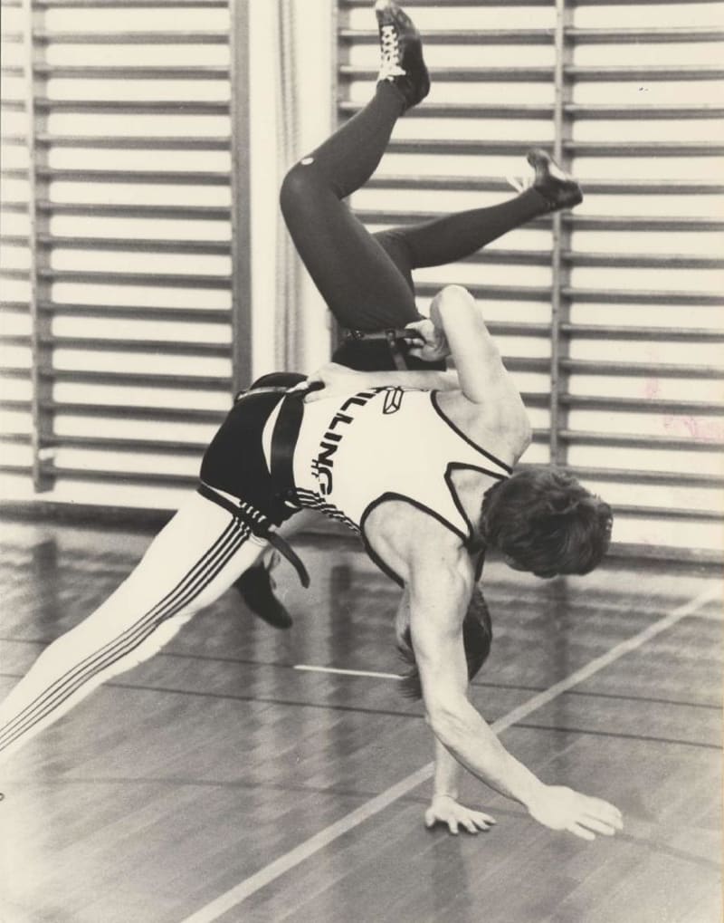 Glima — isländische Ringkampf-Meisterschaft 1985, Griff am Gürtelzeug