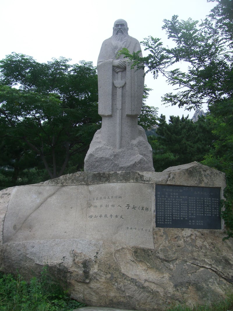 Statue von Wang Lang, dem legendären Begründer des Tanglangquan, im Lao Shan
