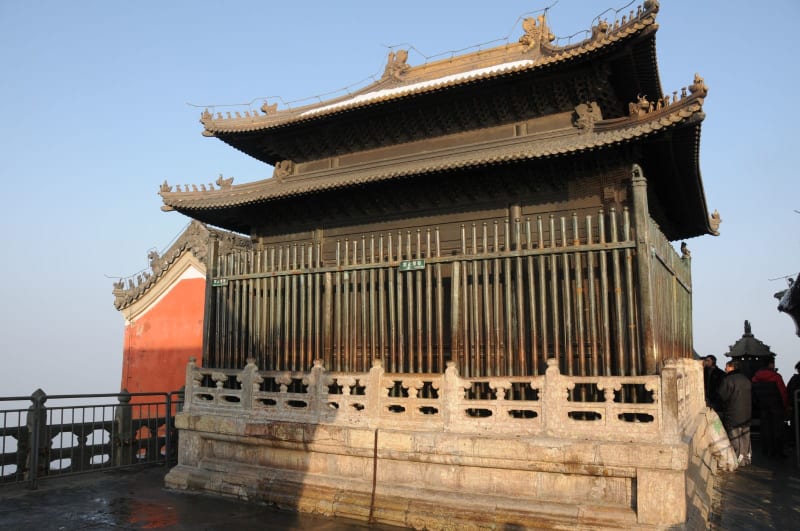 Ein Tempelgebäude im Wudang-Gebirge in der chinesischen Provinz Hubei