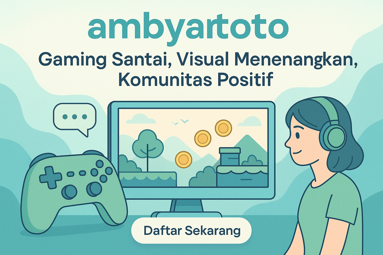Banner ambyartoto — platform gaming santai nuansa kalem