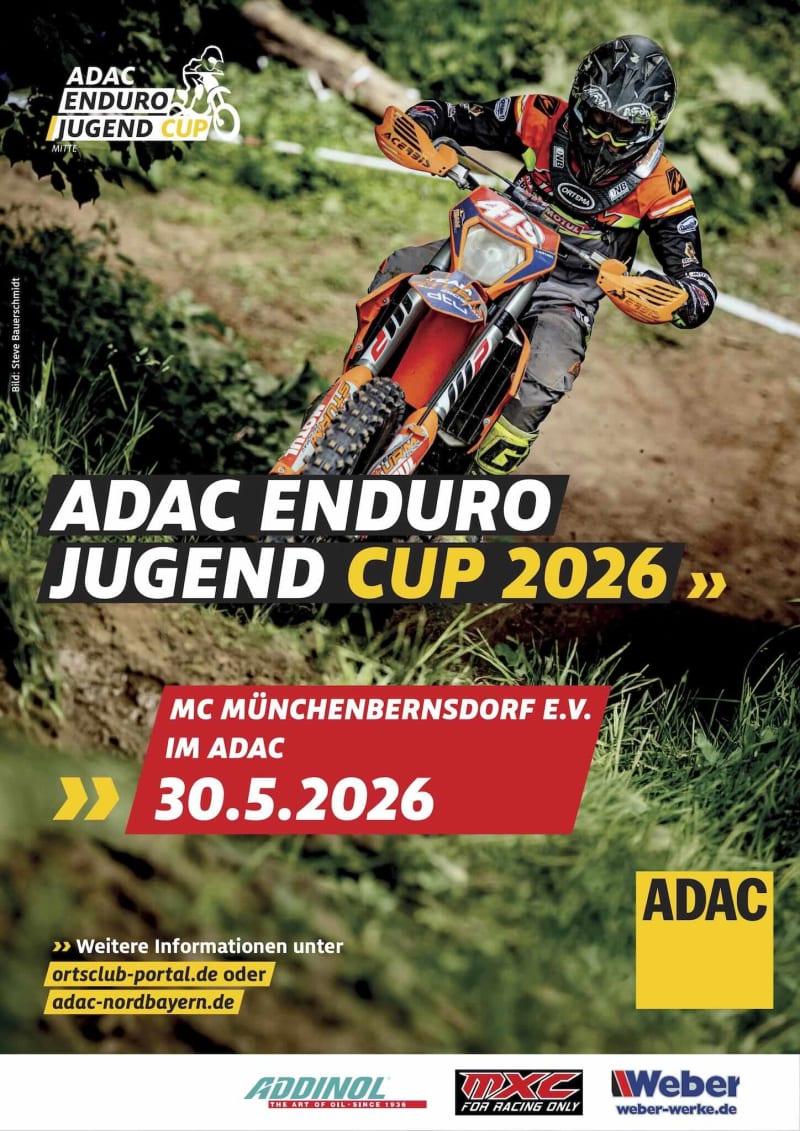 Poster: 1. ADAC Enduro Jugend Cup Lederhose 2026