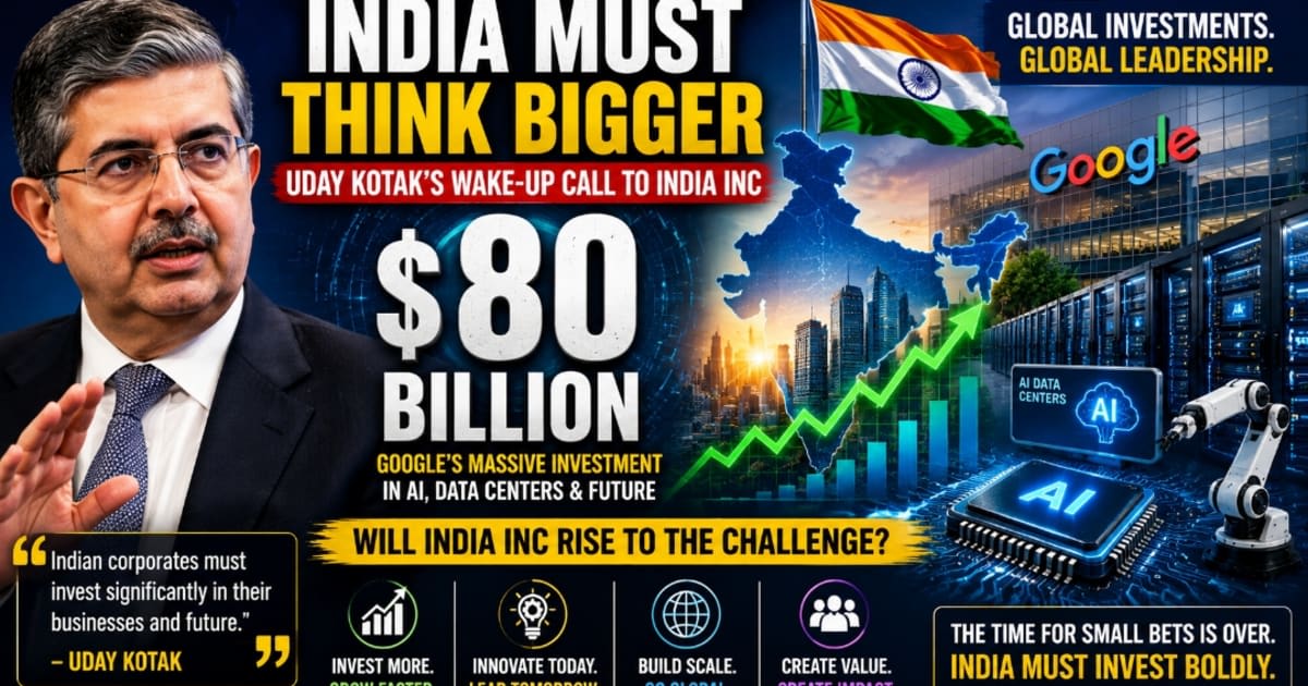 One X Post That Said Everything: Why Uday Kotak's Google Comparison Is the Most Uncomfortable Truth in Indian Business Right Now