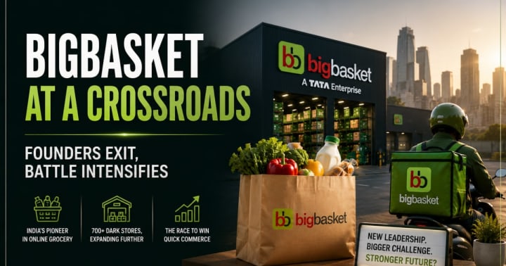 BigBasket’s Founders Are Stepping Back. The Bigger Question Is Whether Tata’s Grocery Pioneer Can Win The Quick Commerce War.