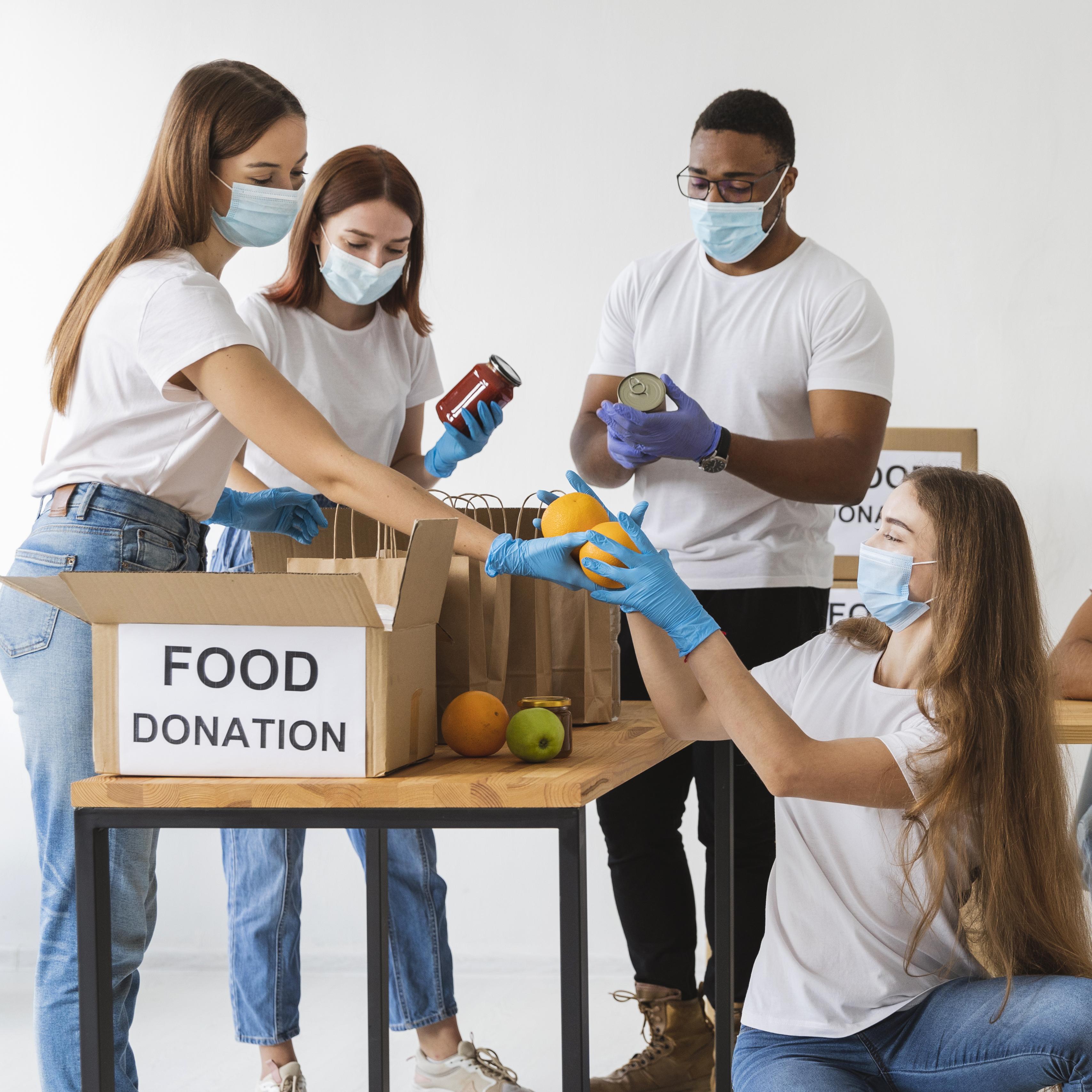 Volunteers at work