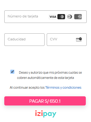 Formulario Izipay