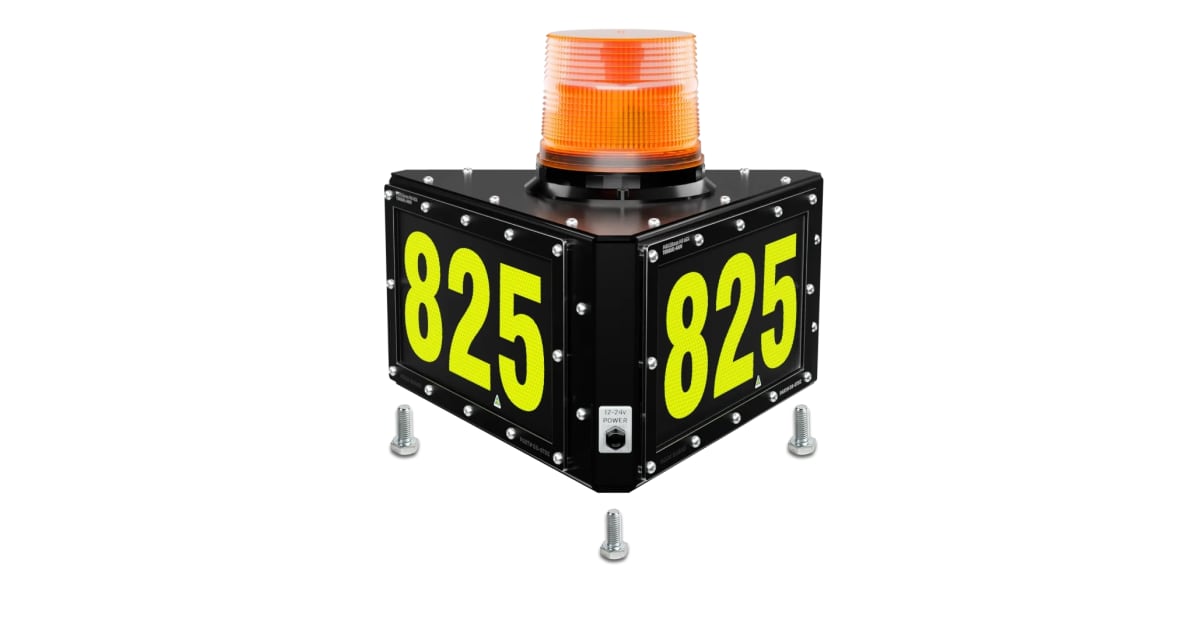 3-Sided LED ID Sign DS-STRI-B-AB – Small Triangle Vehicle ...