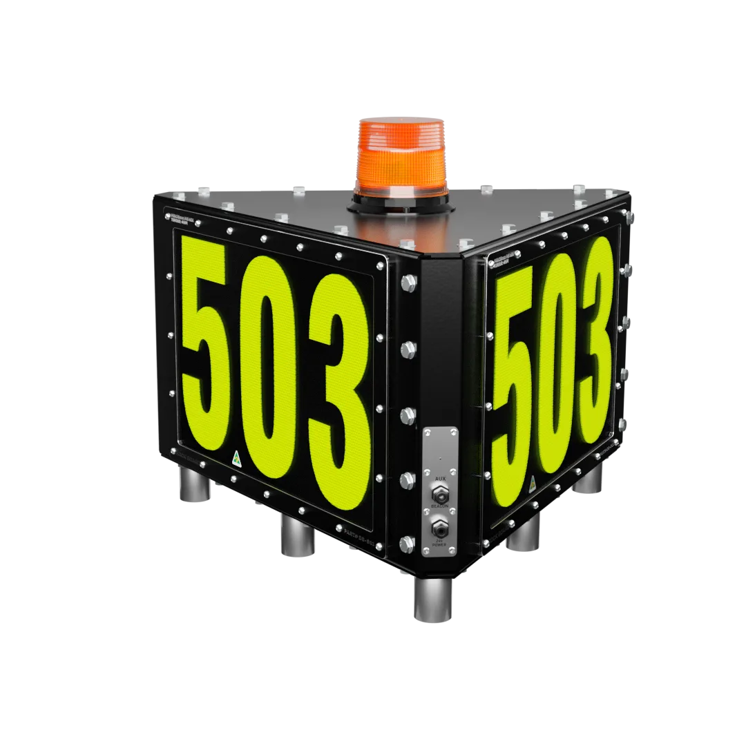Rock Board® DS-601-B-AB Triangle Custom LED ID Sign