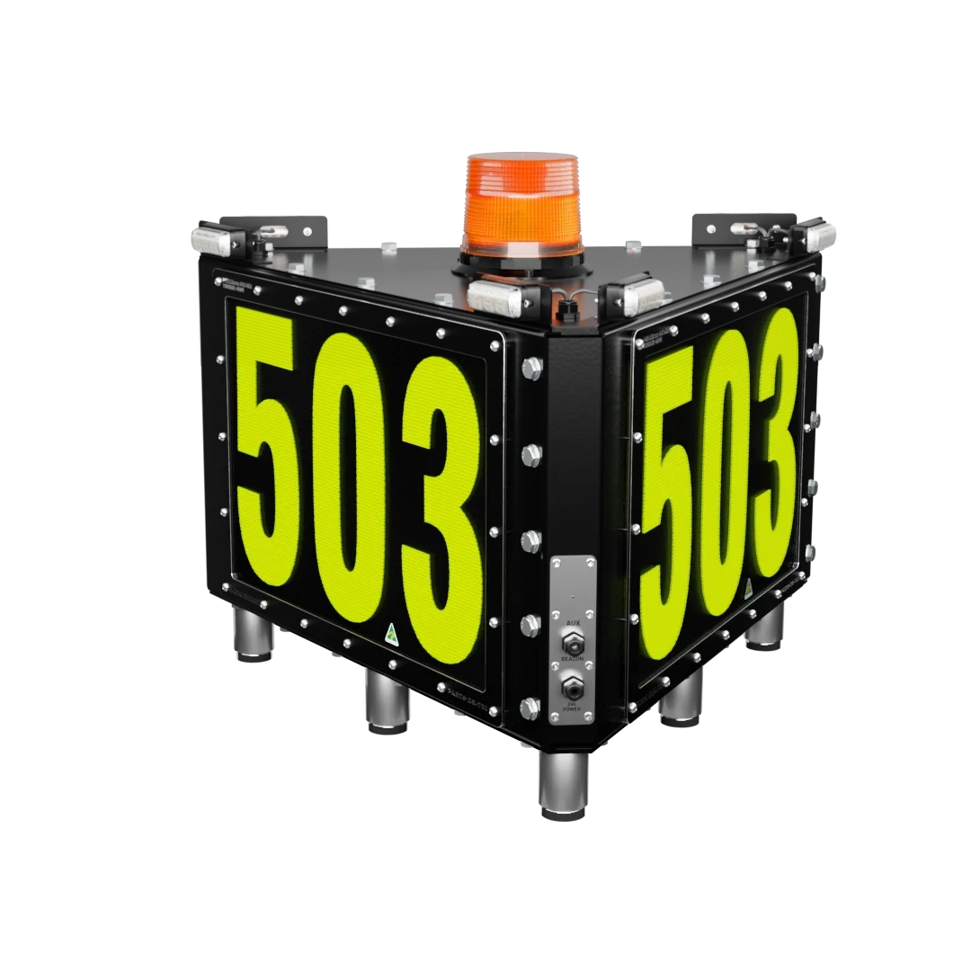 Rock Board® DS-701-M-AB Triangle Custom LED ID Sign