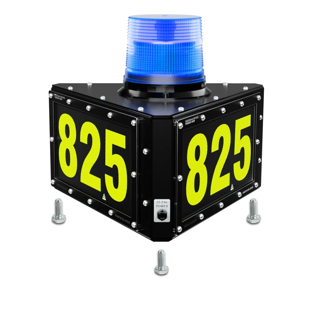 Rock Board® DS-STRI-B-BB Small Triangle Custom LED ID Sign