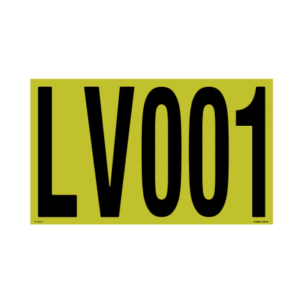 XCELR8® 500mm x 300mm 3M Yellow Hi Vis Asset - Adhesive-Permanent Apply 