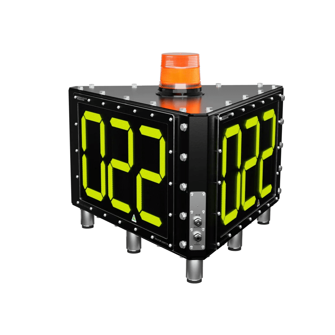 Rock Board® RBMT-AB Triangle Modular LED ID Sign - Amber Beacon - Image 2