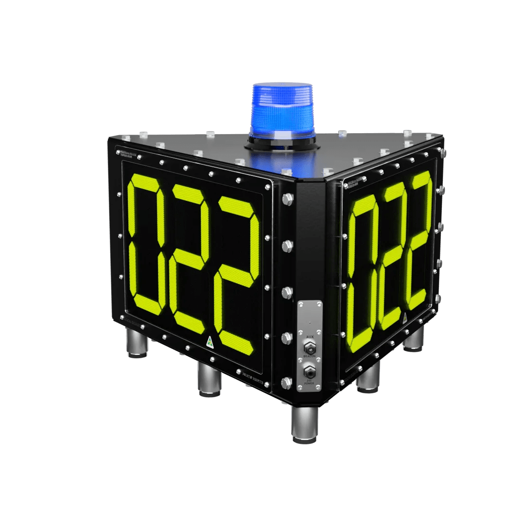 Rock Board® RBMT-BB Triangle Modular LED ID Sign - Blue Beacon - Image 2