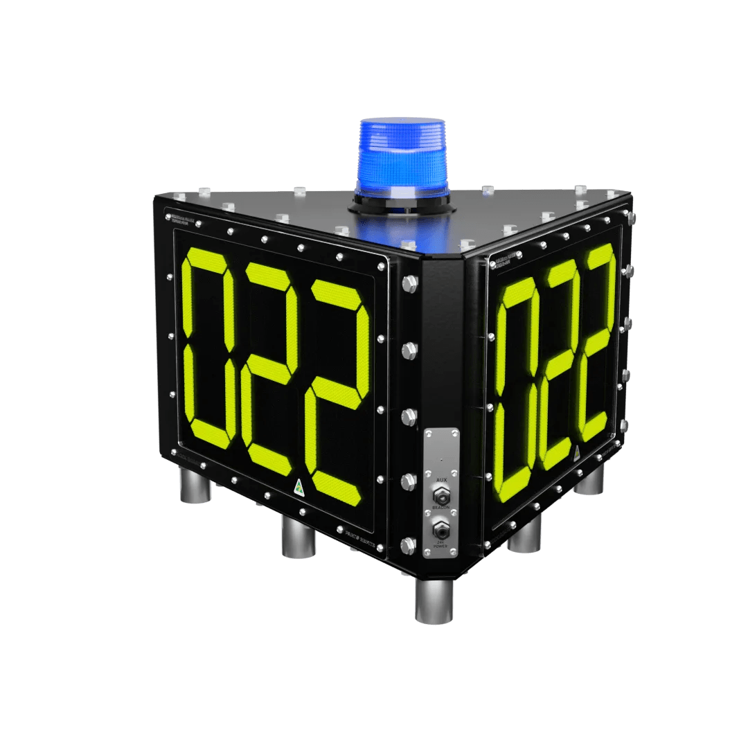 Rock Board® RBMT-BB Triangle Modular LED ID Sign - Blue Beacon