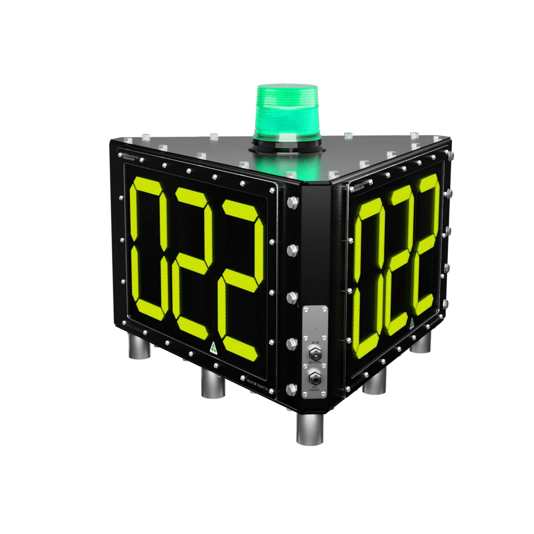 Rock Board® RBMT-GB Triangle Modular LED ID Sign - Green Beacon
