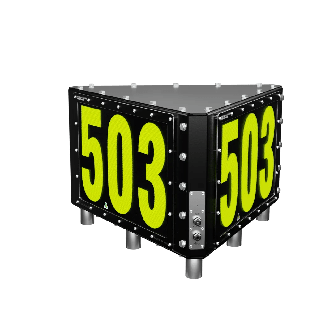 Rock Board® DS-601-B Triangle Custom LED ID Sign - Image 1