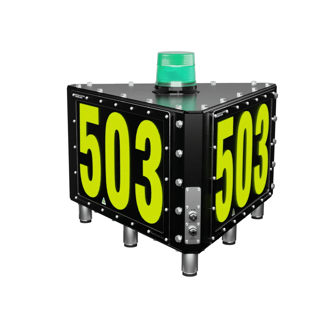 Rock Board® DS-601-M-GB Triangle Custom LED ID Sign - Image 1