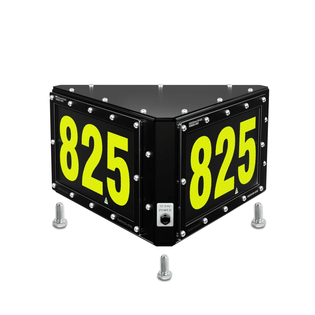 Rock Board® DS-STRI-B Small Triangle Custom LED ID Sign - Image 1