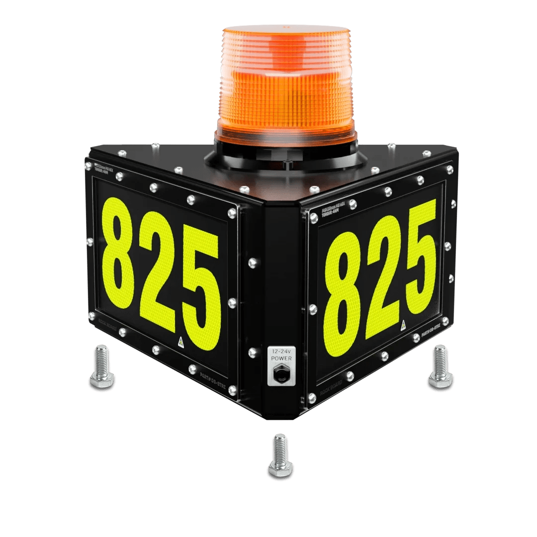 Rock Board® DS-STRI-B-AB Small Triangle Custom LED ID Sign - Image 1