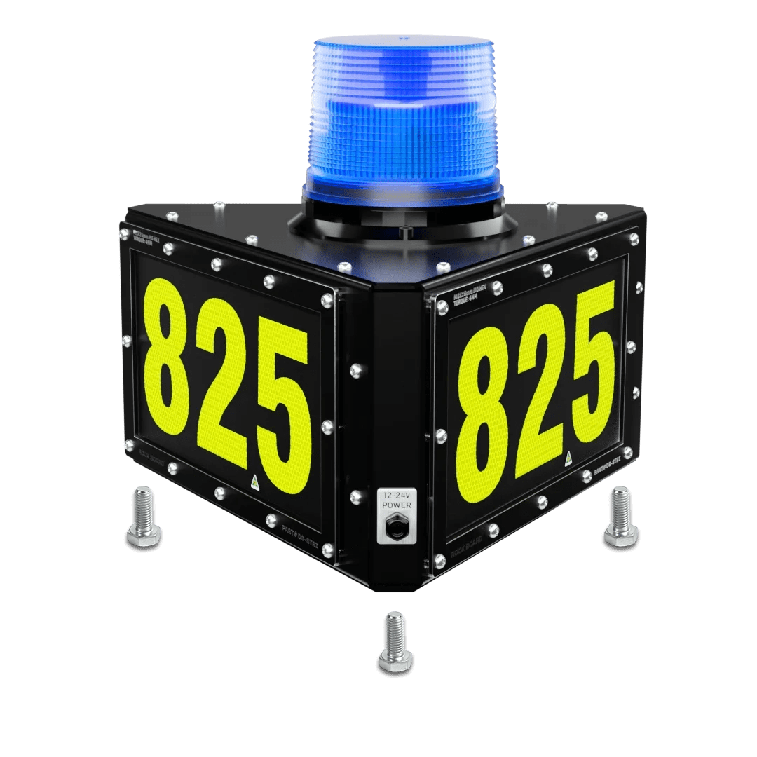 Rock Board® DS-STRI-B-BB Small Triangle Custom LED ID Sign - Image 1
