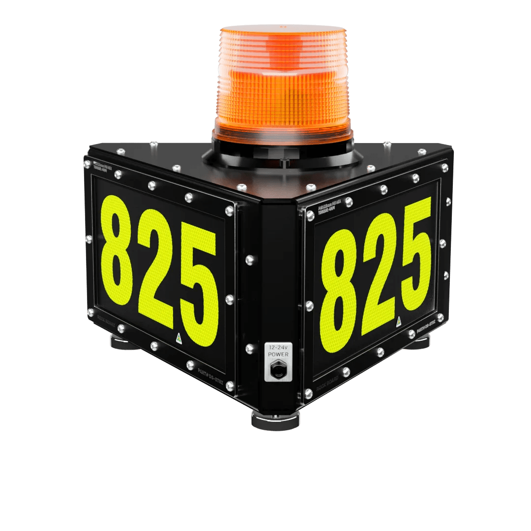 Rock Board® DS-STRI-M-AB Small Triangle Custom LED ID Sign - Image 1