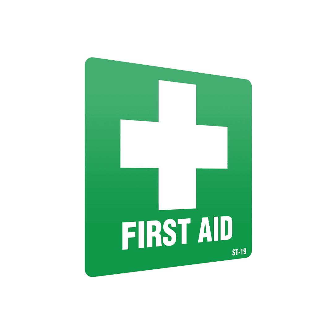 XCELR8® 100mm x 100mm First Aid Kit Sticker (Green)