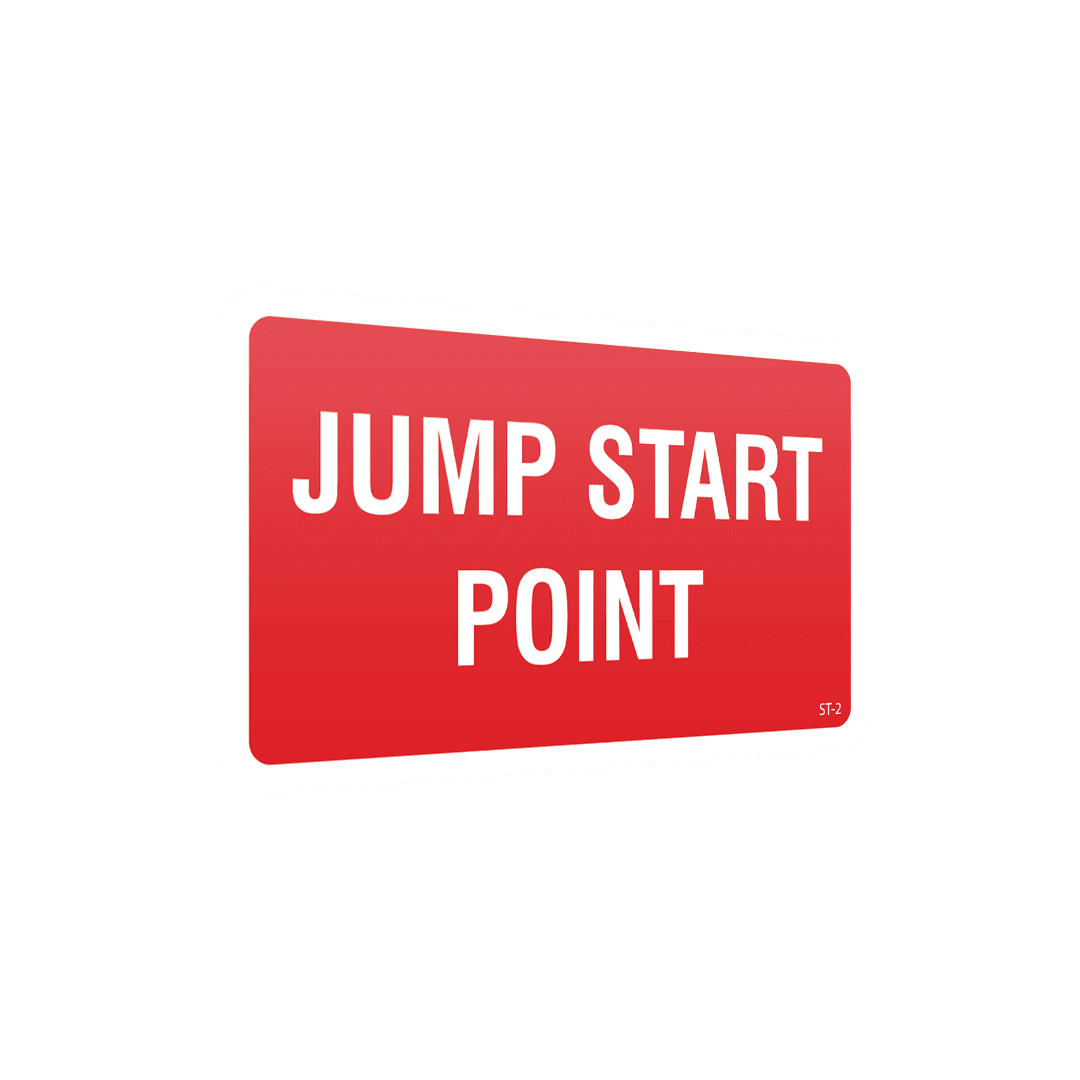 XCELR8® 100mm x 60mm Jump Start Point Sticker (Red)