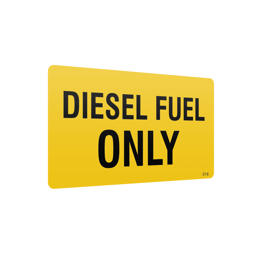 XCELR8® 100mm x 60mm Diesel Fuel Only Sticker (Yellow)