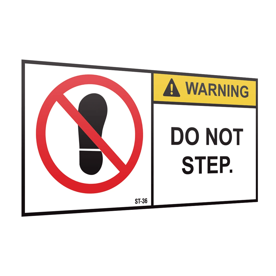 XCELR8® 100mm x 50mm Warning! Do Not Step.