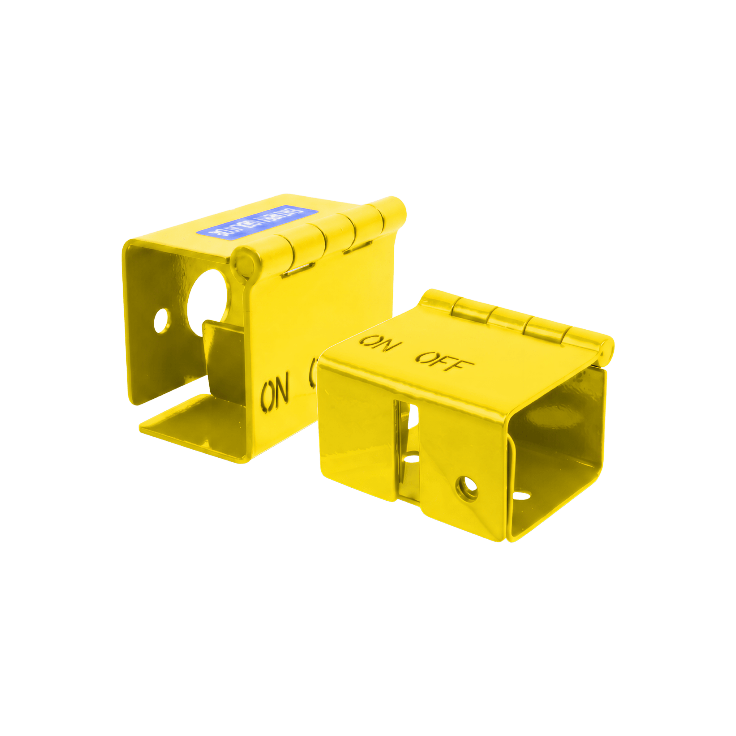 Starter Isolator Switch Lock Box With HASP Lockout Hole (Yellow)