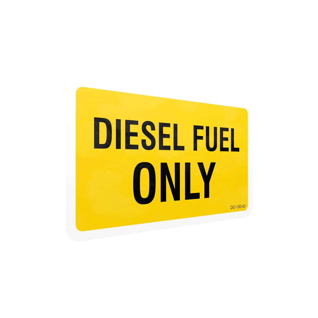 XCELR8® 100mm x 60mm Diesel Fuel Only Sticker (Yellow)