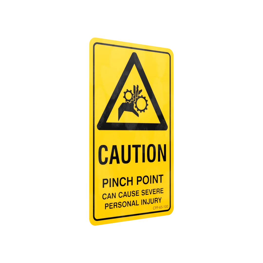 XCELR8® 60mm x 100mm Caution Pinch Point Sticker