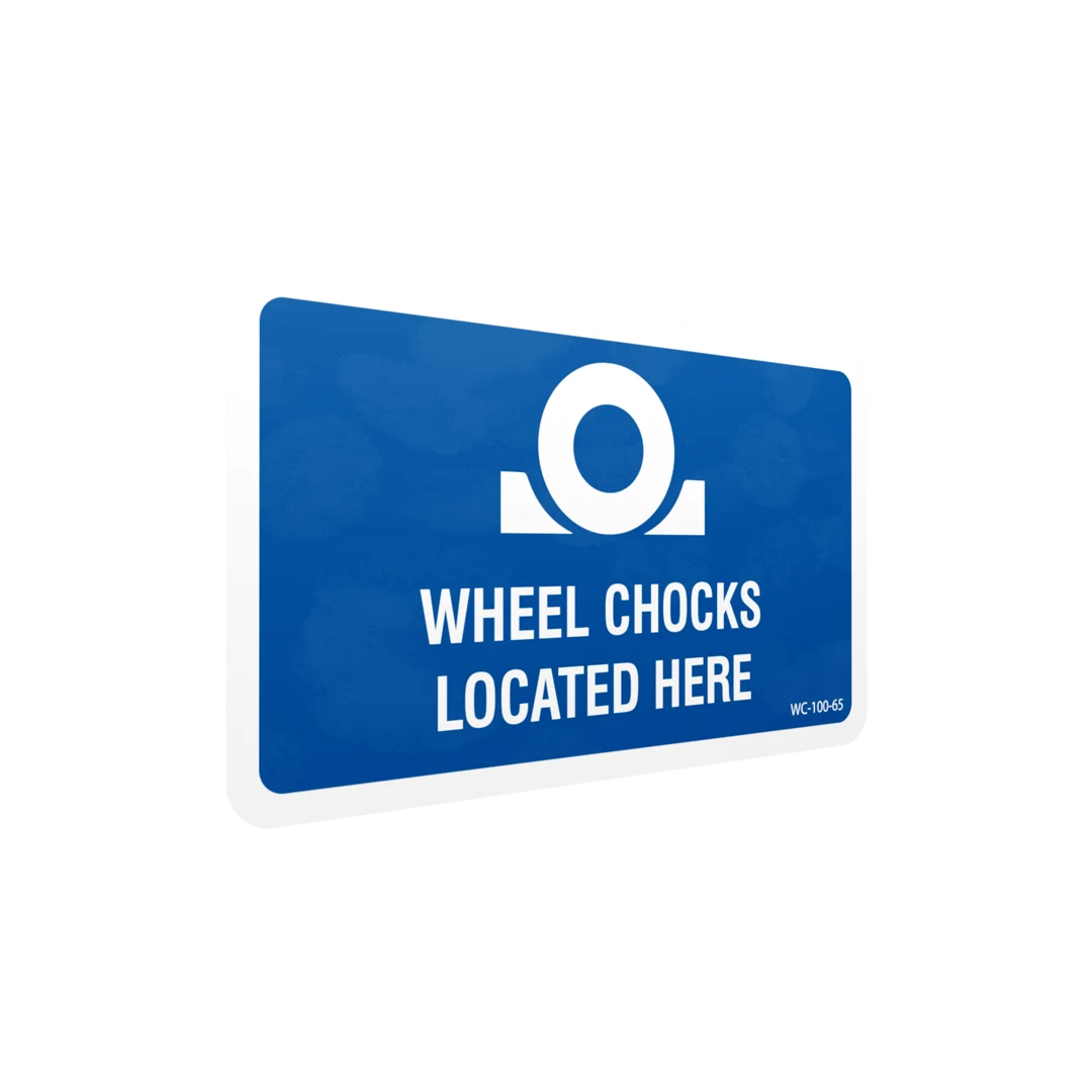 XCELR8® 100mm x 60mm Wheel Chocks Location Sticker
