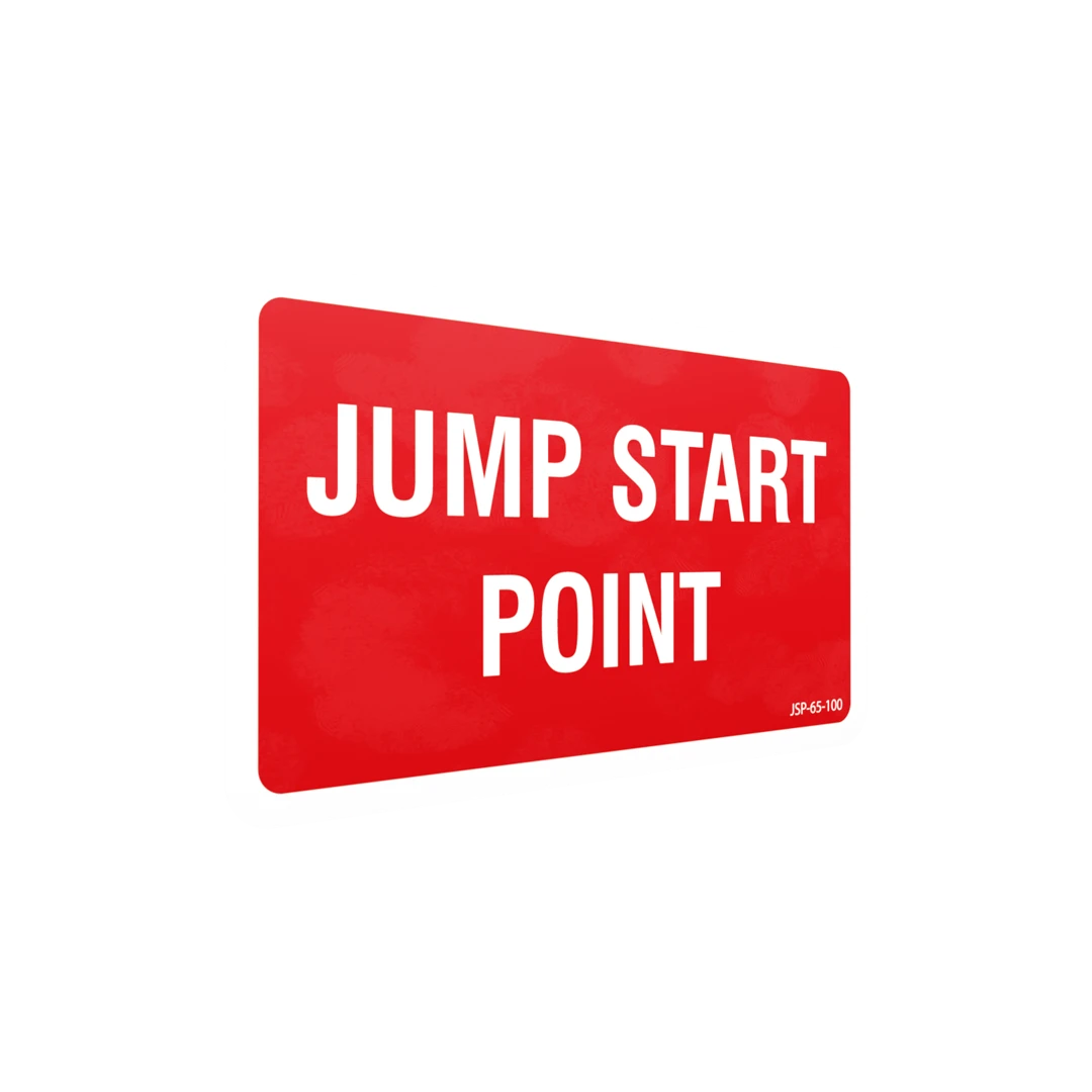 XCELR8® 100mm x 60mm Jump Start Point Sticker (Red)