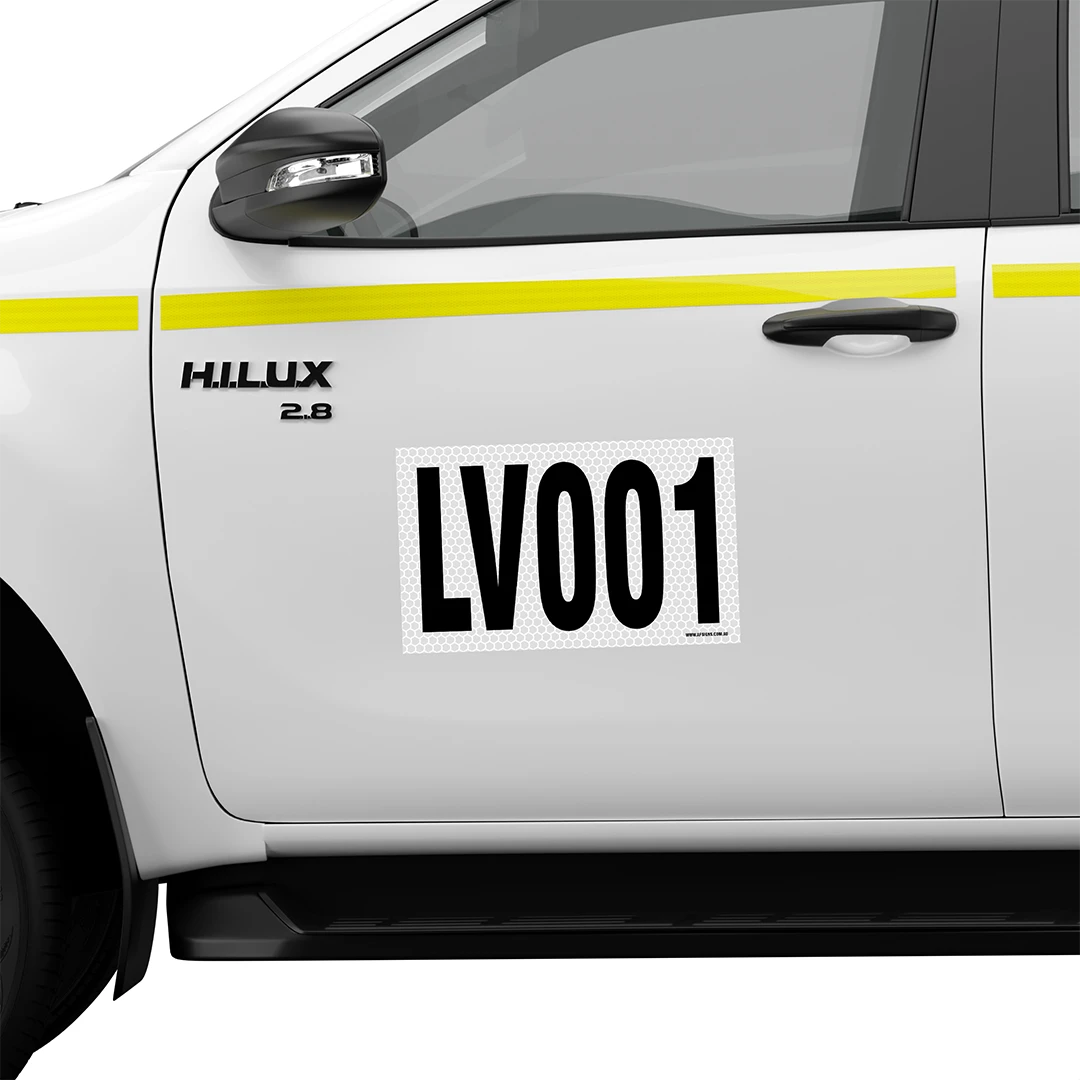 XCELR8® 225mm x 225mm Orafol White Hi Vis Asset - Magnetic - Image 2