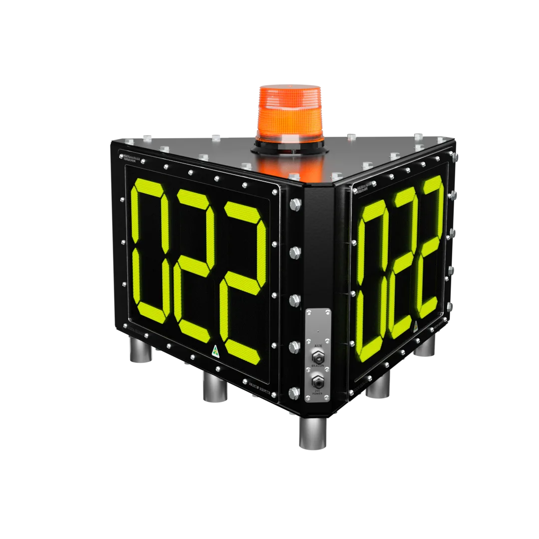Rock Board® RBMT-AB Triangle Modular LED ID Sign - Amber Beacon
