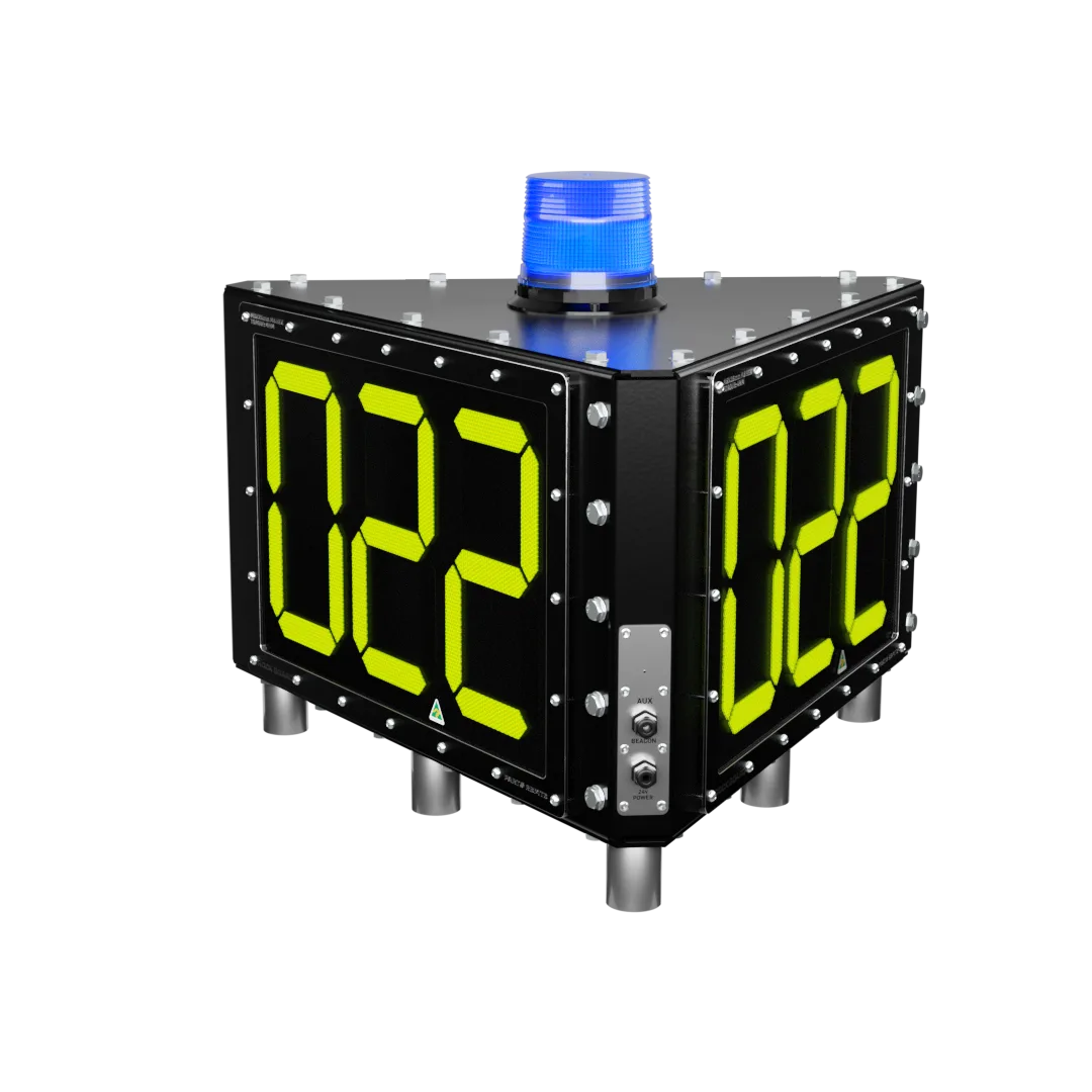 Rock Board® RBMT-BB Triangle Modular LED ID Sign - Blue Beacon