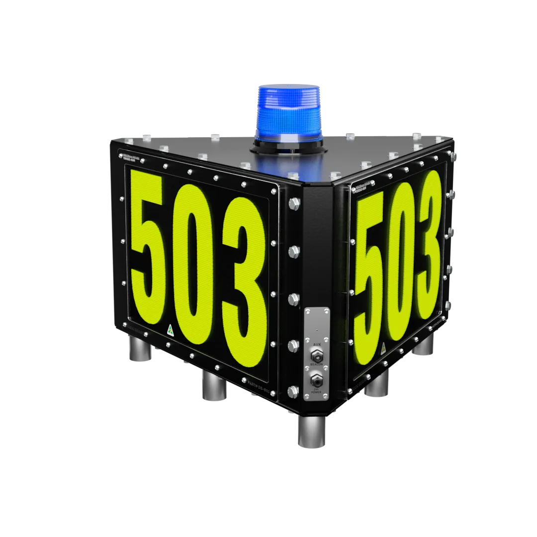 Rock Board® DS-601-B-BB Triangle Custom LED ID Sign - Image 1