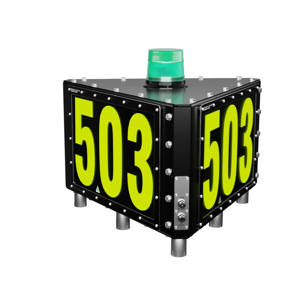 Rock Board® DS-601-B-GB Triangle Custom LED ID Sign