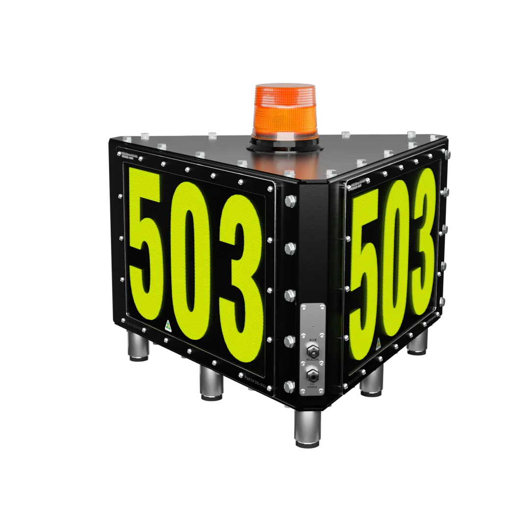 Rock Board® DS-601-M-AB Triangle Custom LED ID Sign